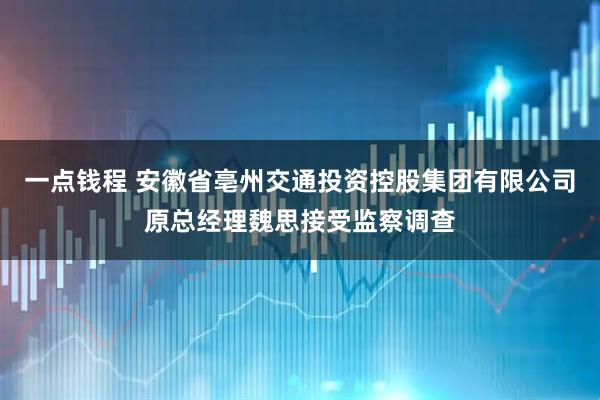 一点钱程 安徽省亳州交通投资控股集团有限公司原总经理魏思接受监察调查