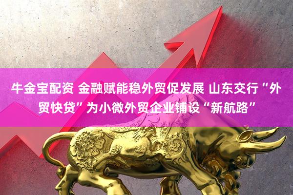 牛金宝配资 金融赋能稳外贸促发展 山东交行“外贸快贷”为小微外贸企业铺设“新航路”