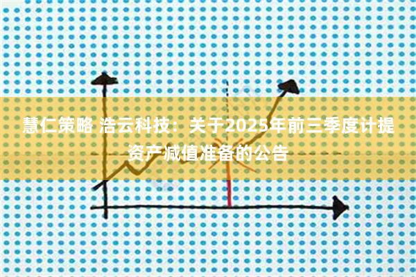 慧仁策略 浩云科技：关于2025年前三季度计提资产减值准备的公告